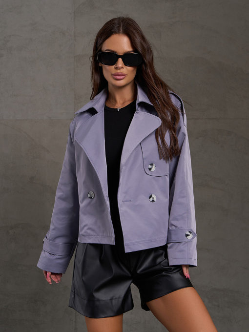 Тренч ISSA Plus модель 14881_серый Фото