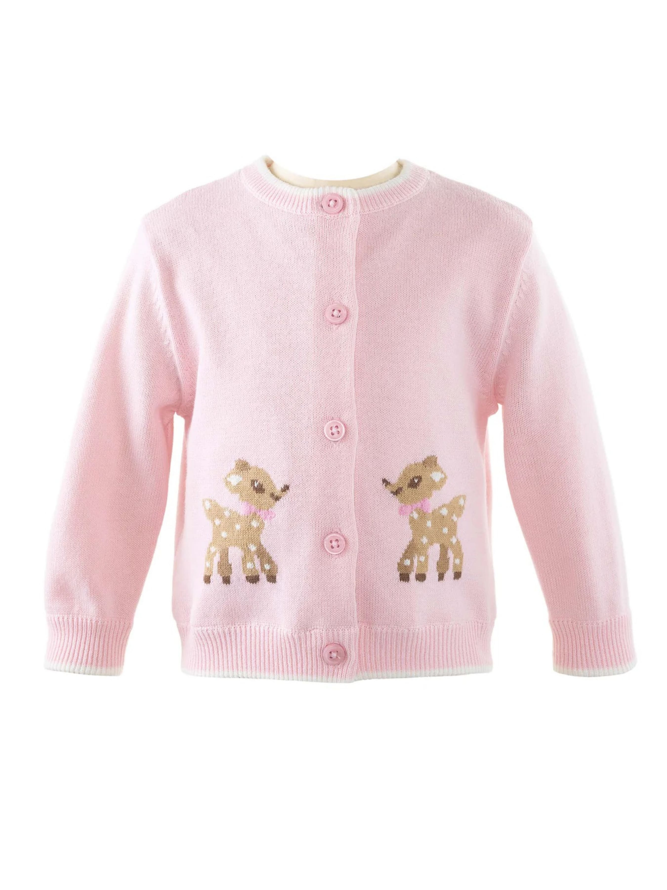 Бавовняний Дитячий Кардиган Rachel Riley Pink Fawn (ICA29PKAEI-PNK) колір рожевий Rachel Riley - купити в Україні