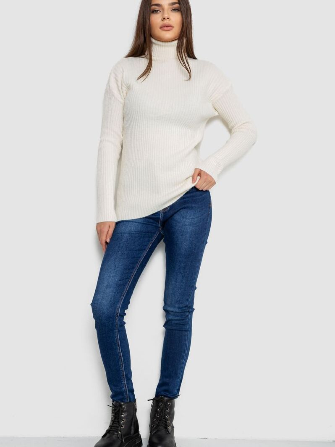 Гольф жіночий однотонний 242R051 модель У-1131332::000000060 Фото