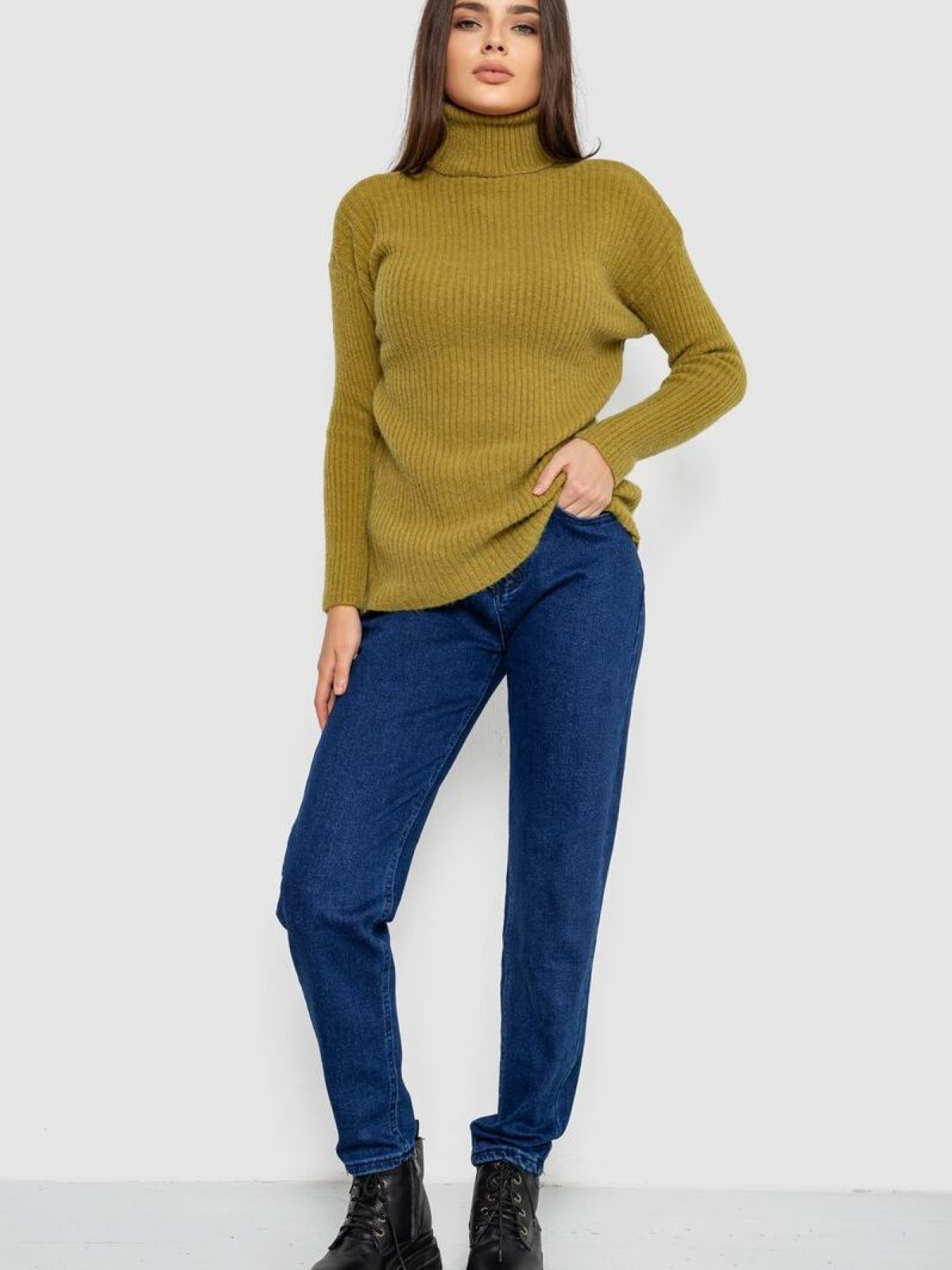 Гольф жіночий однотонний 242R051 модель У-1131332::000000158 Фото