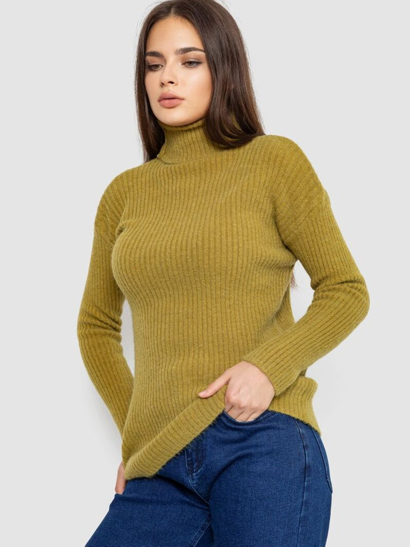 Гольф жіночий однотонний 242R051 модель У-1131332::000000158 Фото