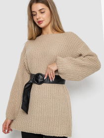 Свитер-туника с поясом 242R050 модель У-1131329::000000023 Фото