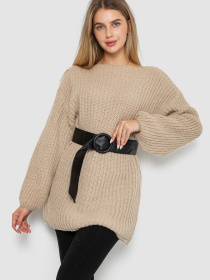 Свитер-туника с поясом 242R050 модель У-1131329::000000023 Фото