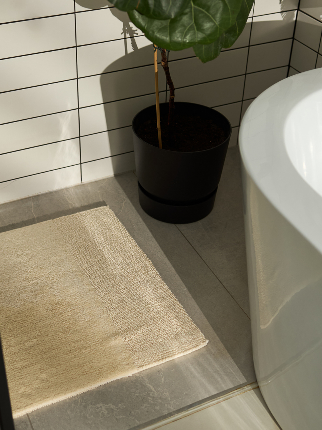 Килимок для ванної "Пляж" бежевий MBM HOME модель BM-03 BEIGE Фото