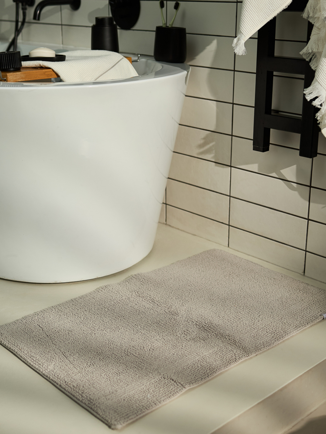 Коврик для ванной "Гавань" серый MBM HOME модель BM-04 S GRAY Фото