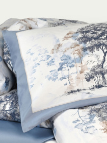 Наволочка "Магія лісу" з натурального сатину MBM HOME модель BL-P-01 BLUE/WHITE Фото