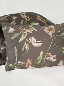 Наволочка "Весенний цвет" из натурального сатина MBM MY HOME модель BL-P-03 GRAY/PRINT Фото