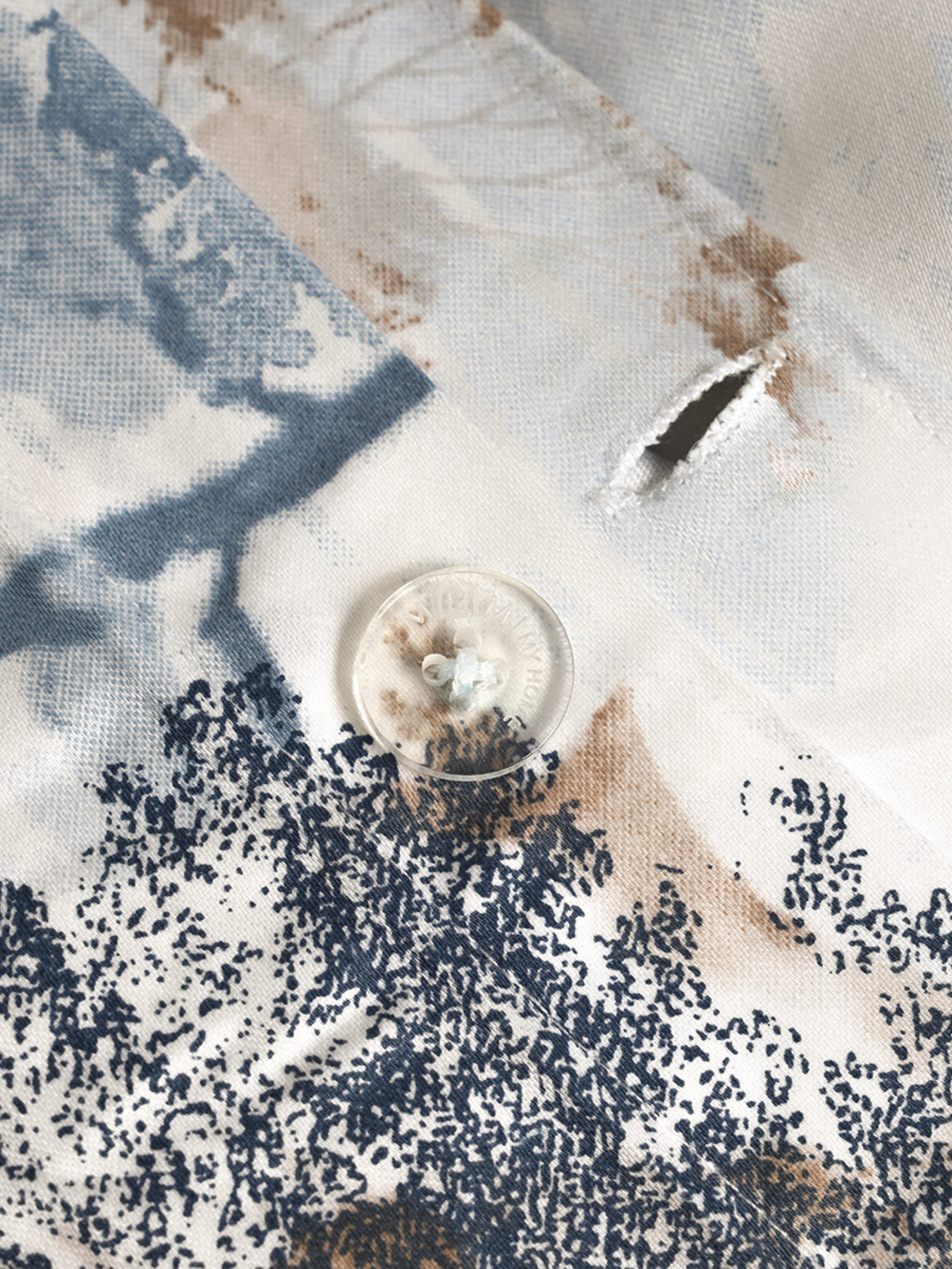 Пододеяльник "Магия леса" из натурального сатина MBM MY HOME модель BL-DC-01/02 BLUE/WHITE Фото