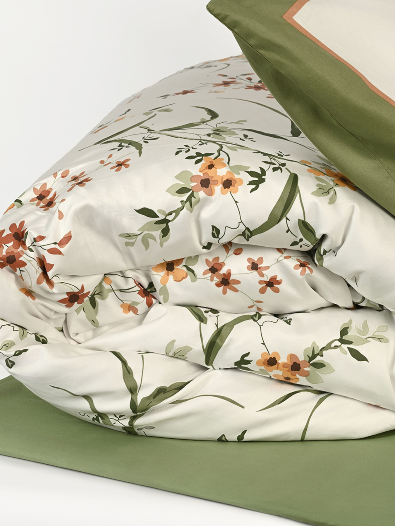 Пододеяльник "Цветочное поле" из натурального сатина MBM HOME модель BL-DC-03/04 WHITE/PRINT Фото