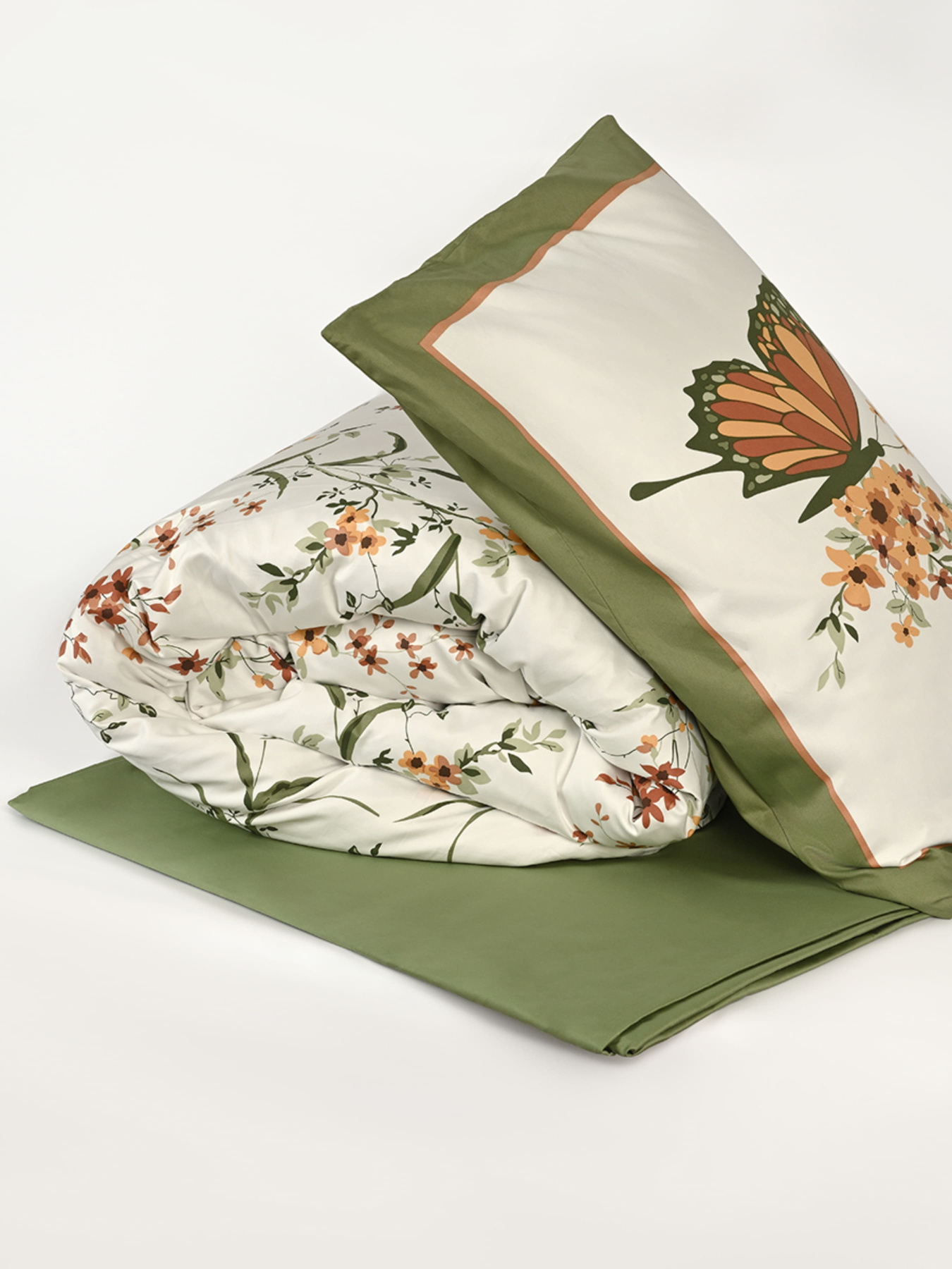 Пододеяльник "Цветочное поле" из натурального сатина MBM HOME модель BL-DC-03/04 WHITE/PRINT Фото