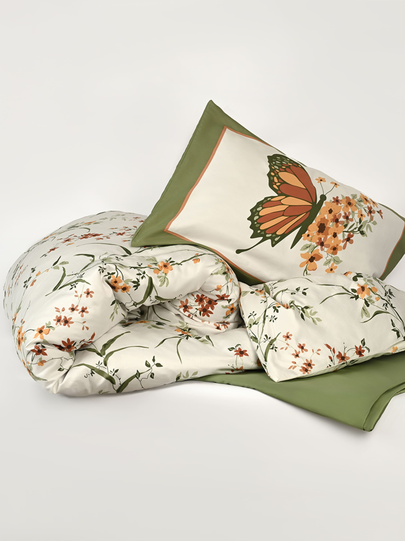 Пододеяльник "Цветочное поле" из натурального сатина MBM HOME модель BL-DC-03/04 WHITE/PRINT Фото