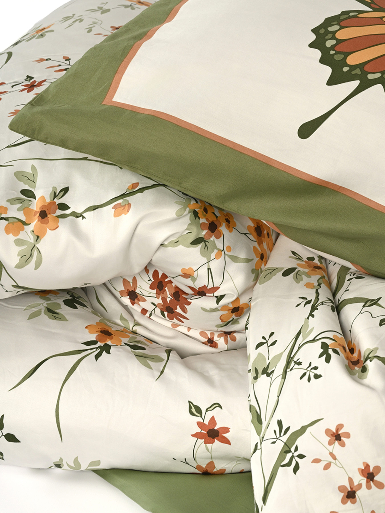 Пододеяльник "Цветочное поле" из натурального сатина MBM HOME модель BL-DC-03/04 WHITE/PRINT Фото