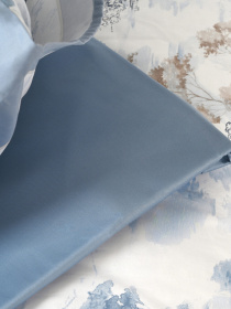 Простынь "Магия леса" из натурального сатина MBM MY HOME модель BL-FS-01/02 BLUE Фото