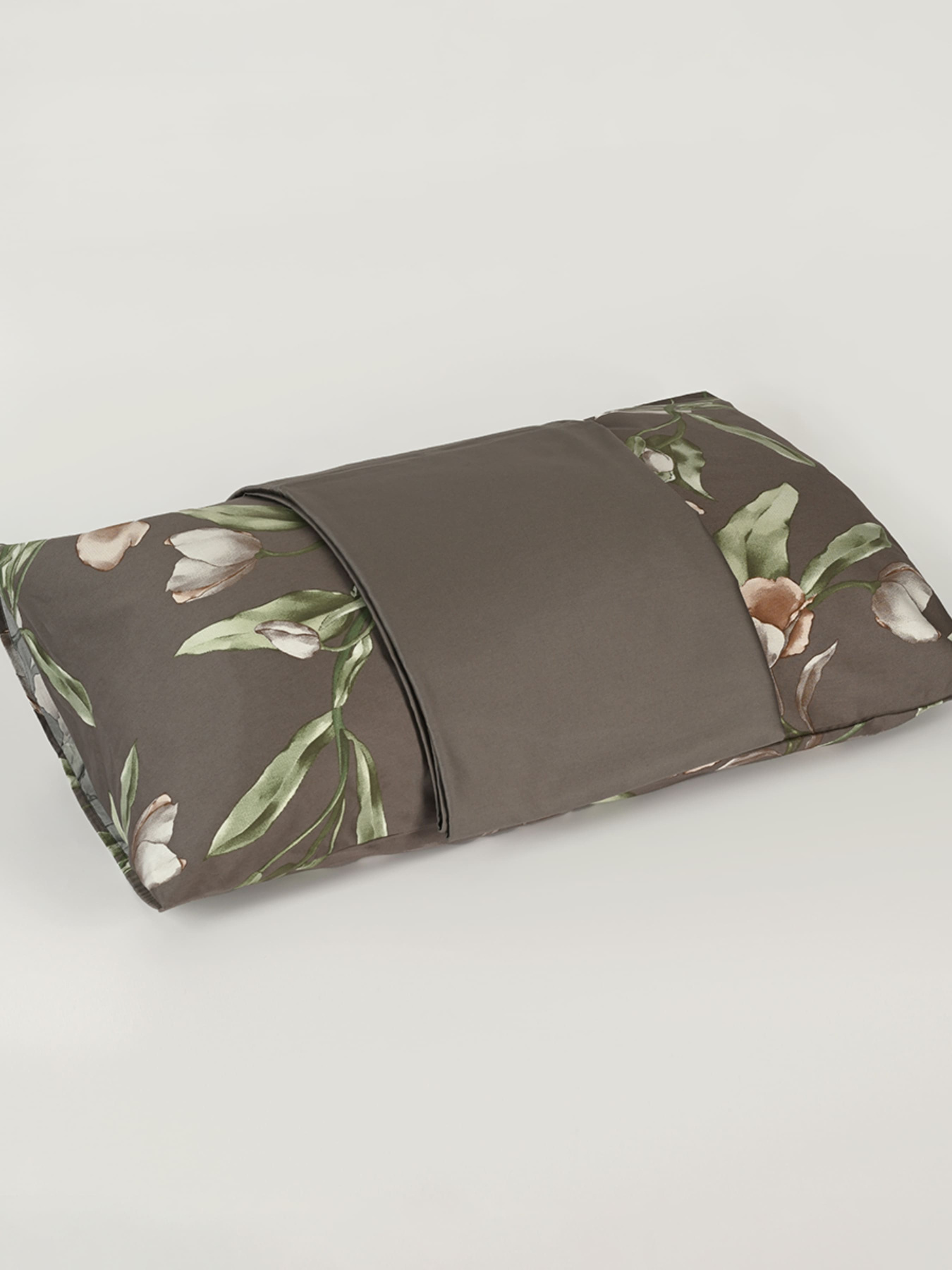 Простынь "Весенний цвет" из натурального сатина MBM MY HOME модель BL-FS-05/06 GRAY Фото