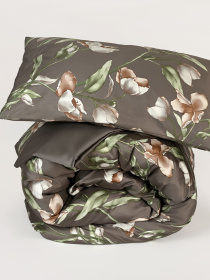 Простирадло "Весняний цвіт" з натурального сатину MBM HOME модель BL-FS-05/06 GRAY Простирадло "Весняний цвіт" з натурального сатину MBM HOME модель BL-FS-05/06 GRAY Фото