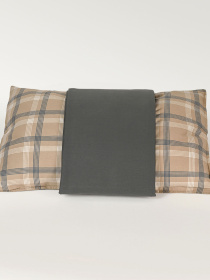 Простынь "Тартан" из натурального вареного сатина MBM HOME модель BL-FS-07/08 GRAY Фото