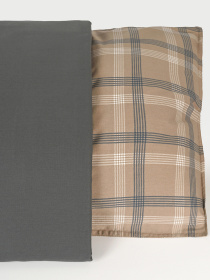 Простынь "Тартан" из натурального вареного сатина MBM HOME модель BL-FS-07/08 GRAY Фото