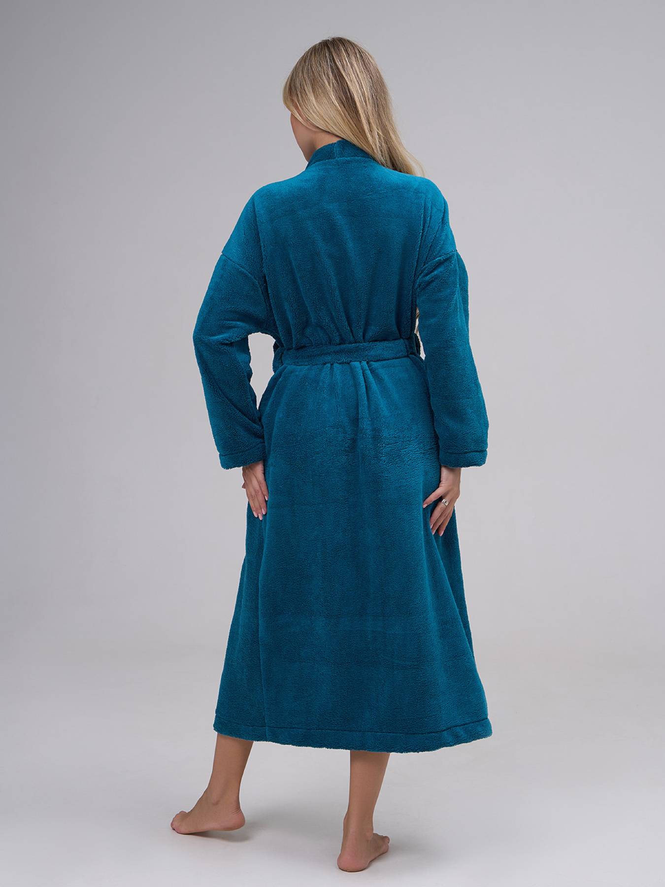 Халат ISSA Plus модель 14867_зеленый Фото