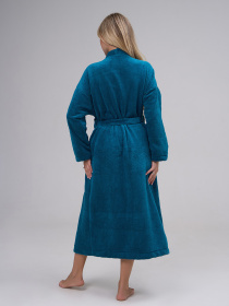 Халат ISSA Plus модель 14867_зеленый Фото