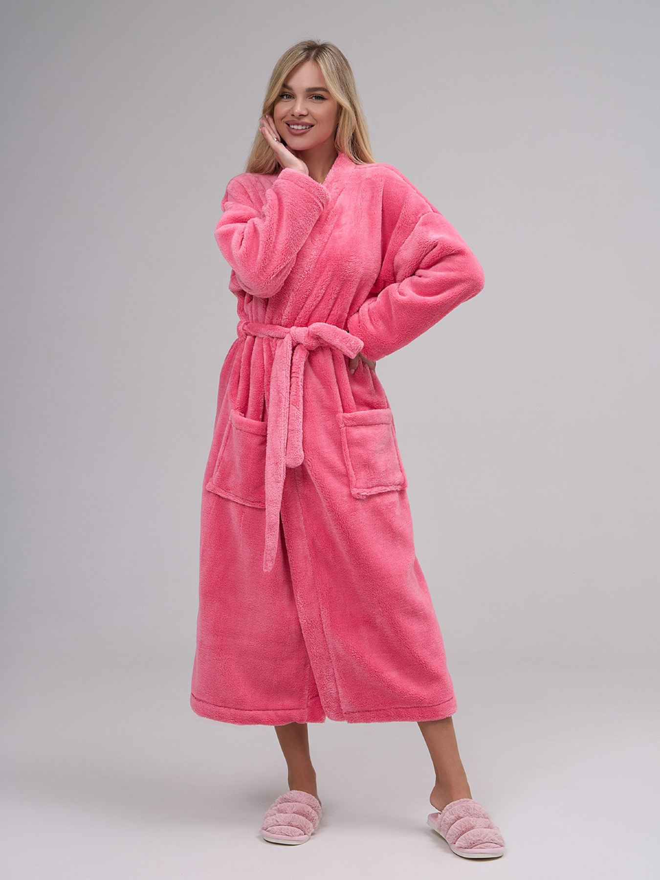 Халат ISSA Plus модель 14867_розовый Халат ISSA Plus модель 14867_розовый Фото