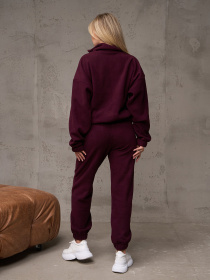 Повседневный костюм ISSA Plus модель 13637_темно_бордовый Фото