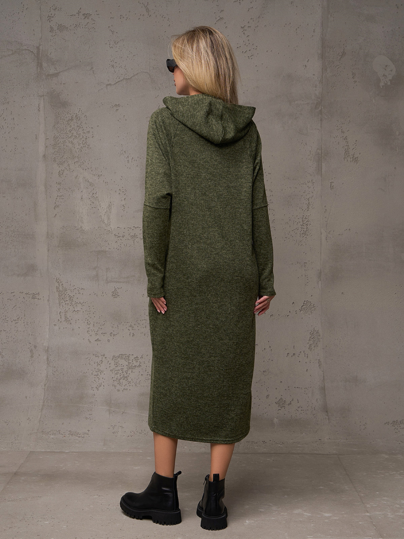 Платье миди ISSA Plus модель 12131_хаки Фото