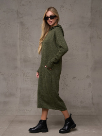 Платье миди ISSA Plus модель 12131_хаки Фото