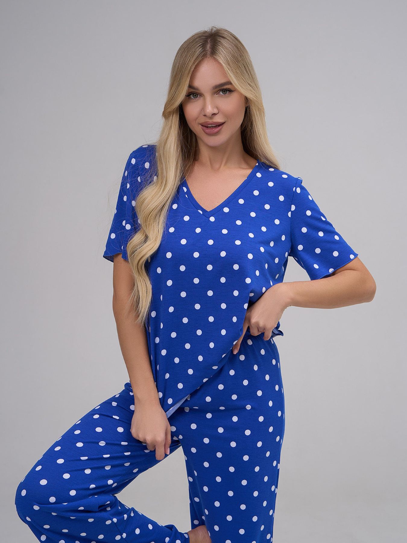 Пижама ISSA Plus модель 14885_синий Фото