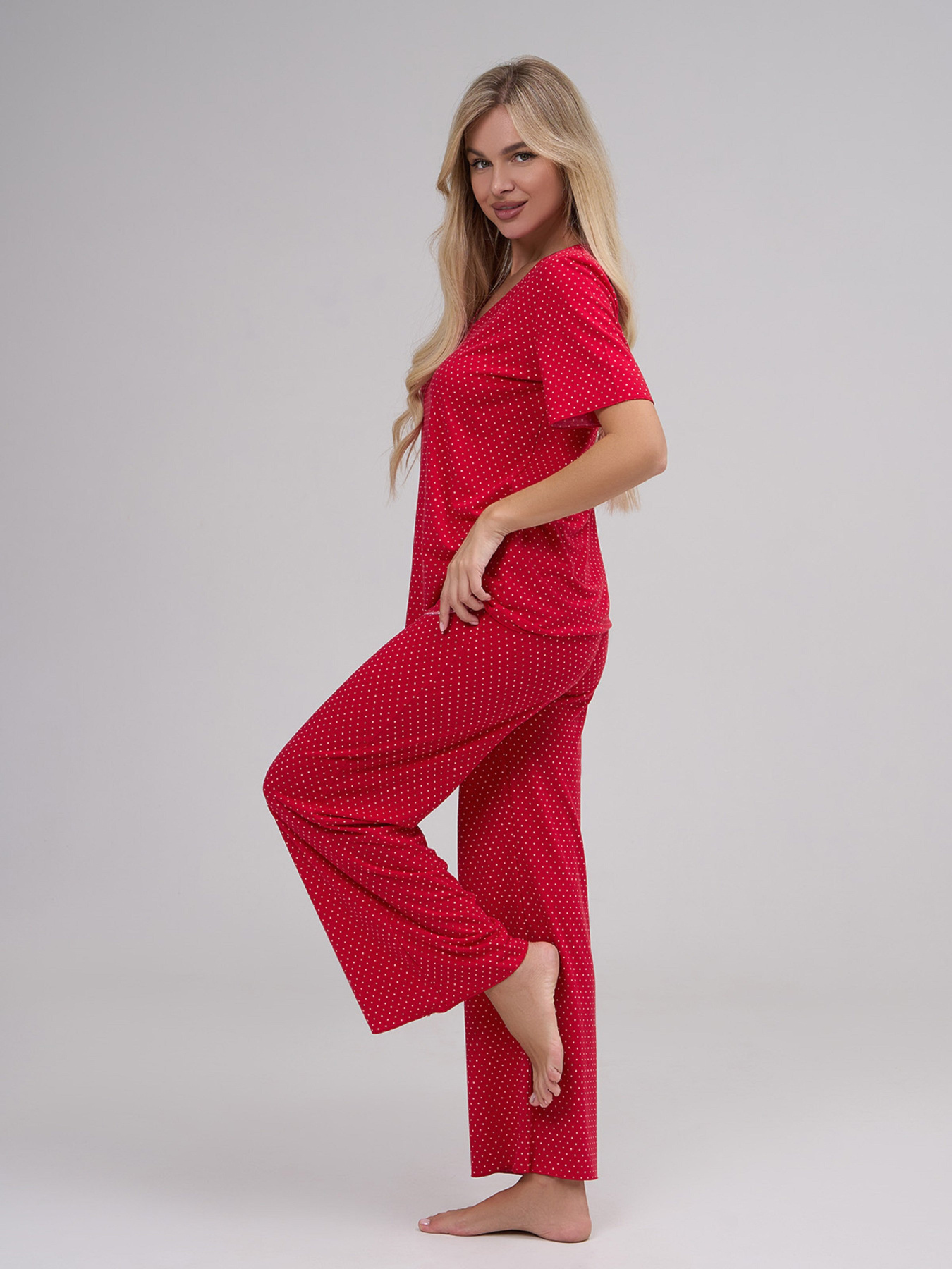 Пижама ISSA Plus модель 14884_красный Фото
