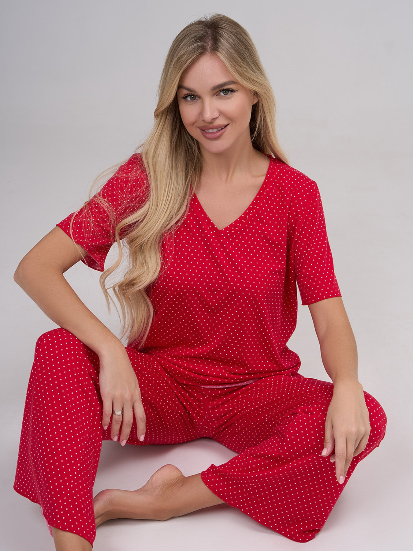 Пижама ISSA Plus модель 14884_красный Фото