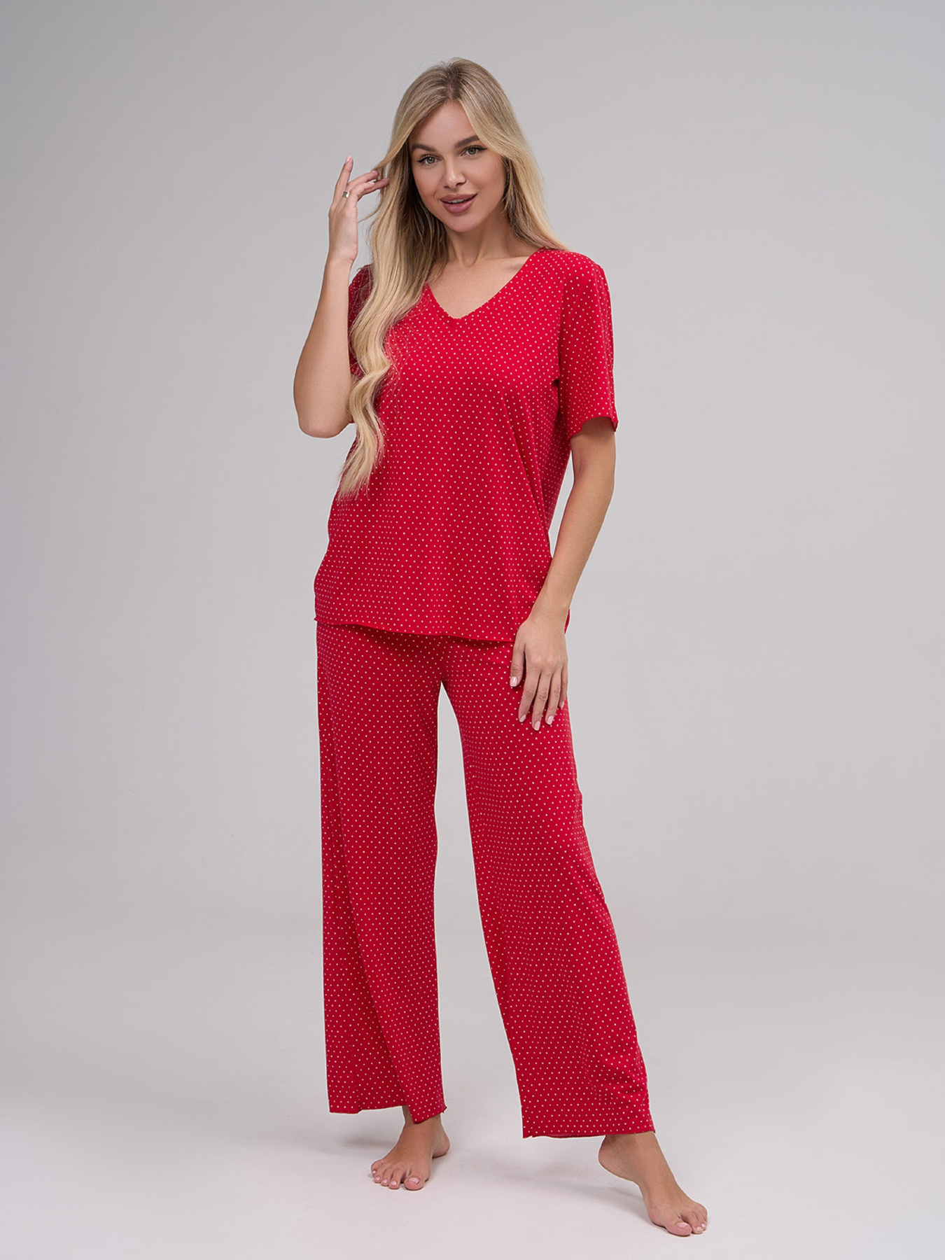 Пижама ISSA Plus модель 14884_красный Фото