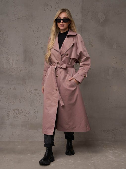 Тренч ISSA Plus модель 14886_бежевый Фото