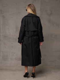 Тренч ISSA Plus модель 14886_черный Фото