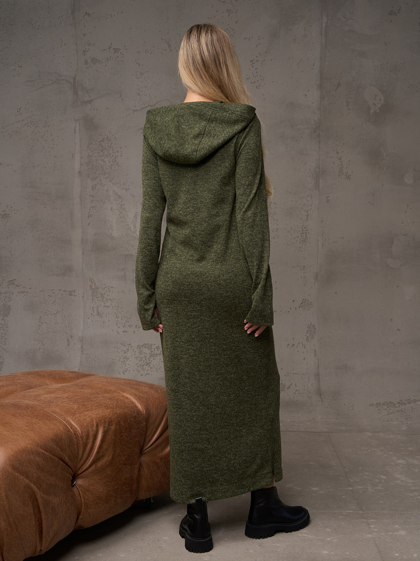 Платье макси ISSA Plus модель 14887_хаки Фото