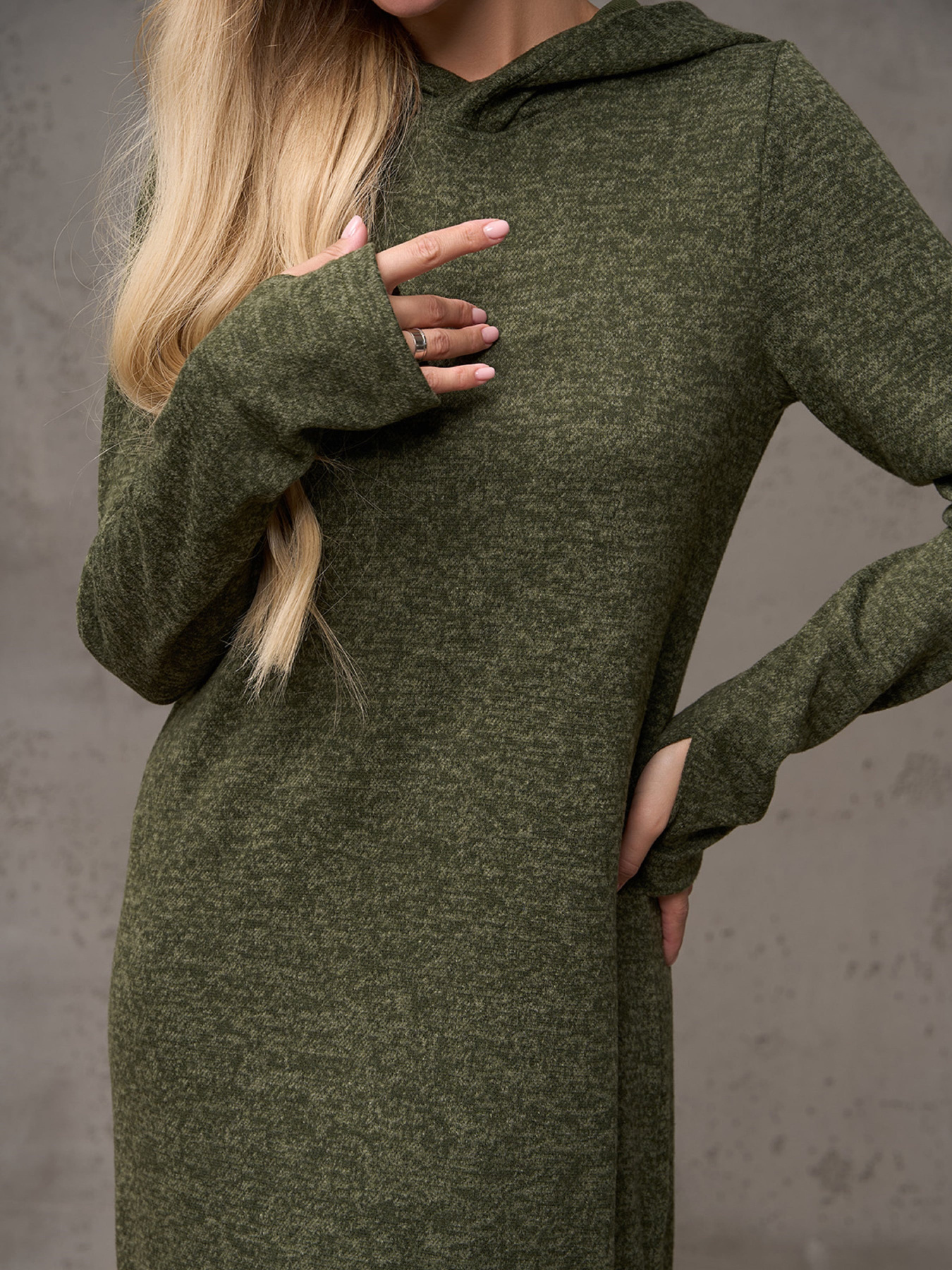 Платье макси ISSA Plus модель 14887_хаки Фото