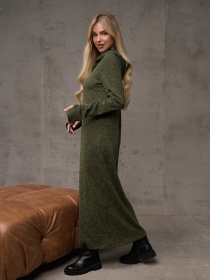 Платье макси ISSA Plus модель 14887_хаки Фото