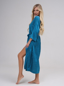 Халат ISSA Plus модель 14889_зеленый Фото