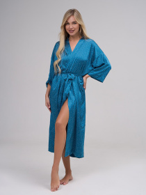 Халат ISSA Plus модель 14889_зеленый Фото