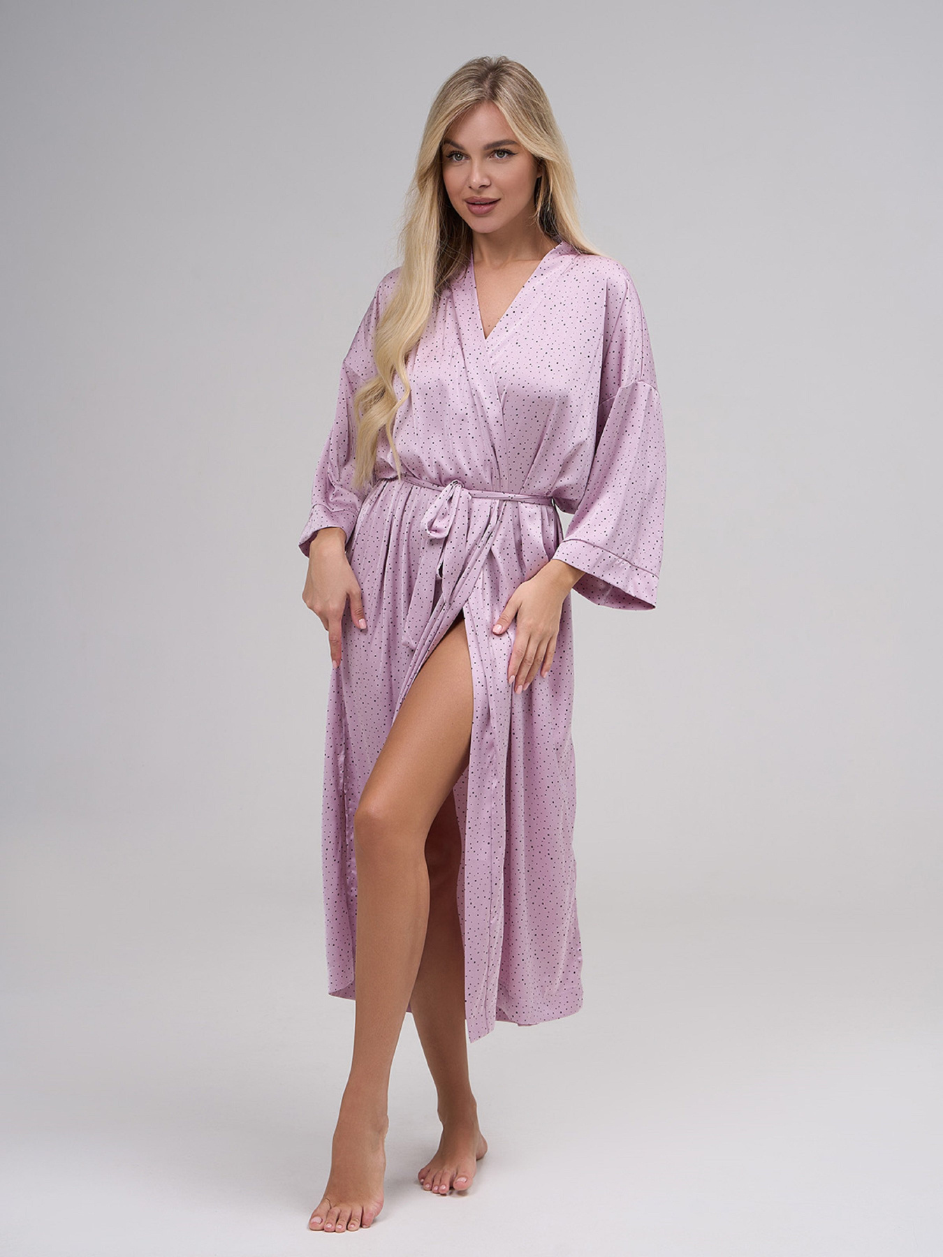 Халат ISSA Plus модель 14889_розовый Фото