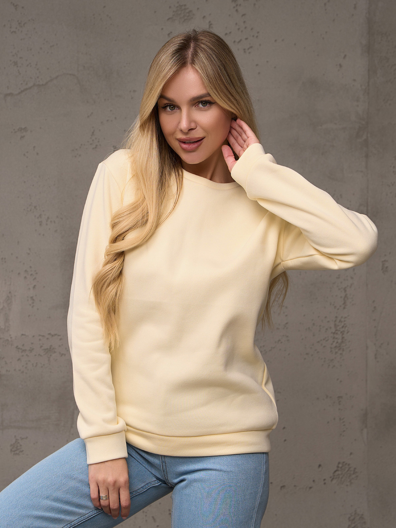 Свитшот ISSA Plus модель 14892_бежевый Свитшот ISSA Plus модель 14892_бежевый Фото