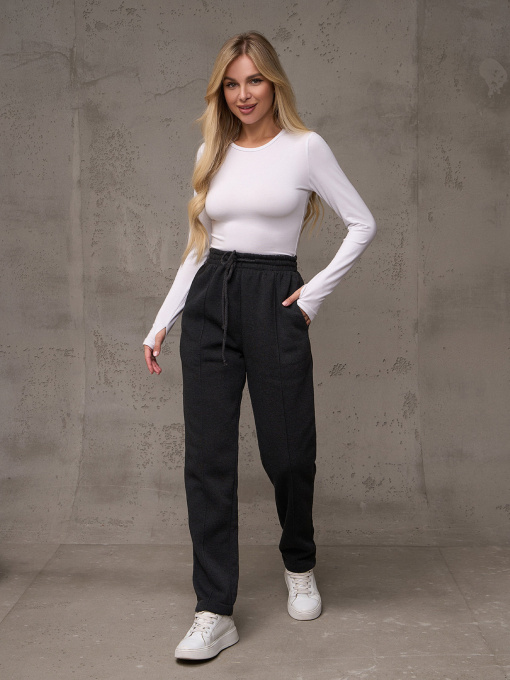 Брюки повседневные ISSA Plus модель 14906_темно_серый Фото