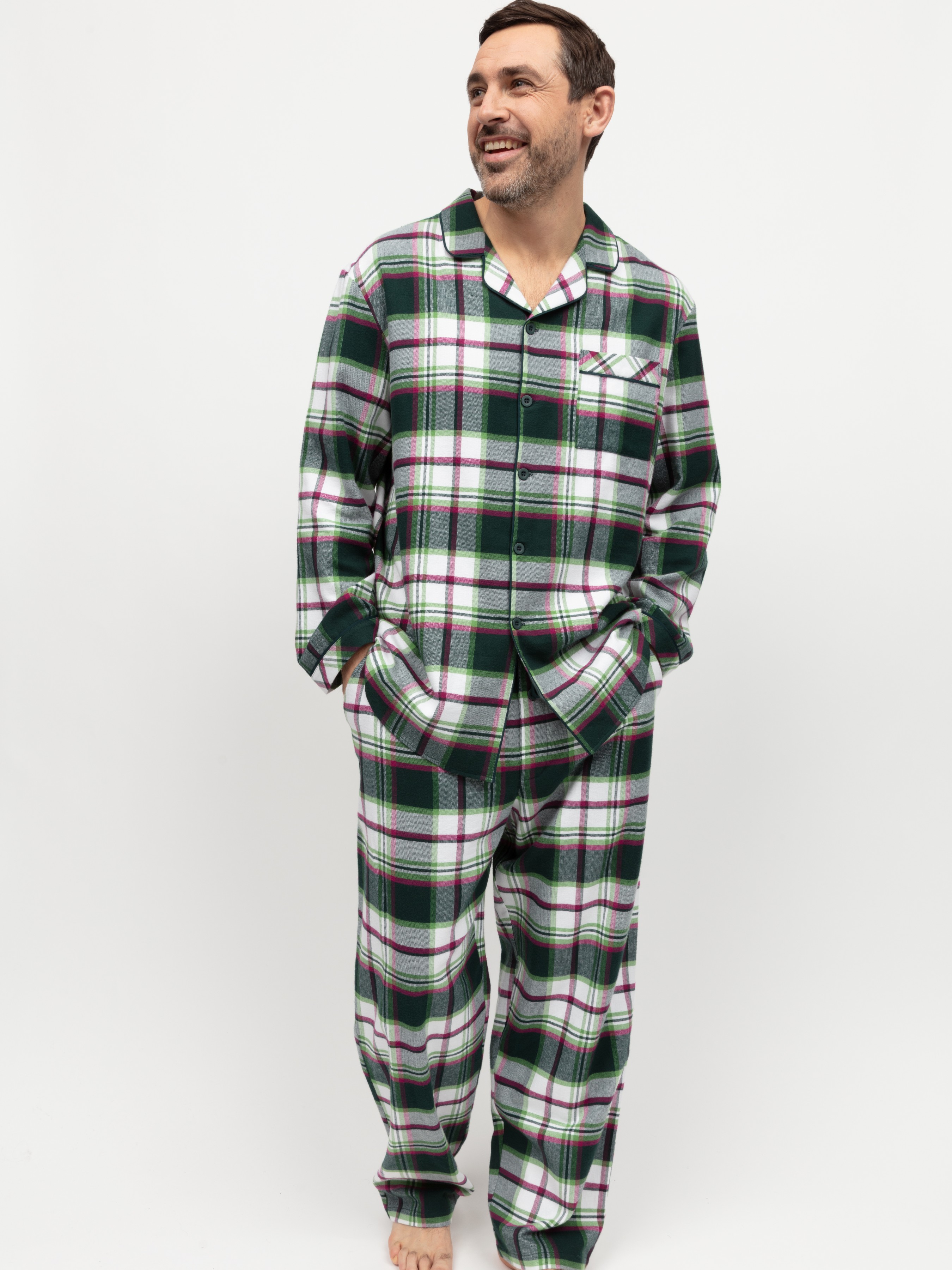 Бавовняна Чоловіча Піжама CYBERJAMMIES Forrest (3048-3049) колір зелений