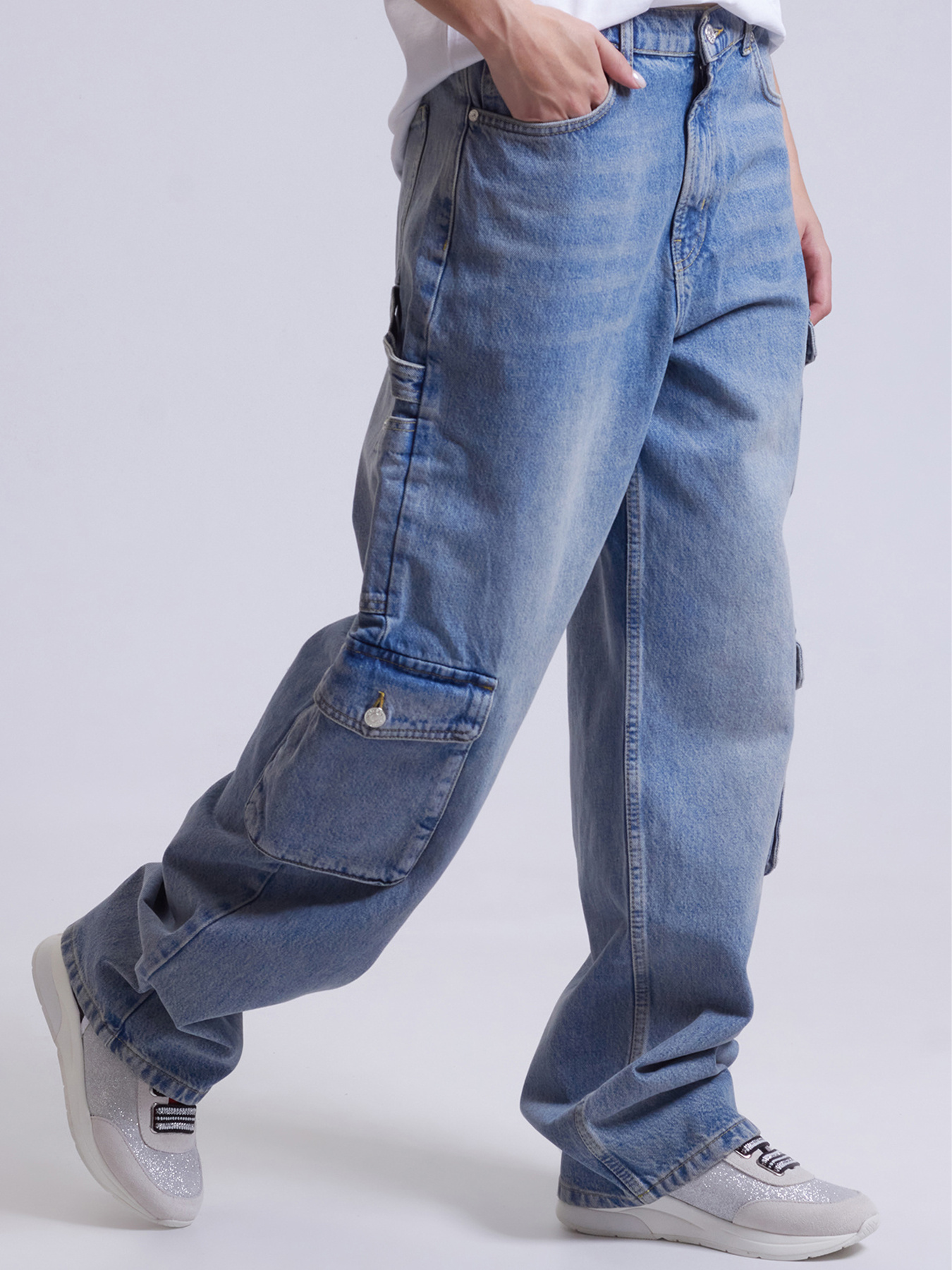 Широкі джинси Moschino модель 242K2J033187201303 Фото