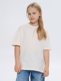 Футболка дитяча однотонна молочна модель 240250_milk Фото