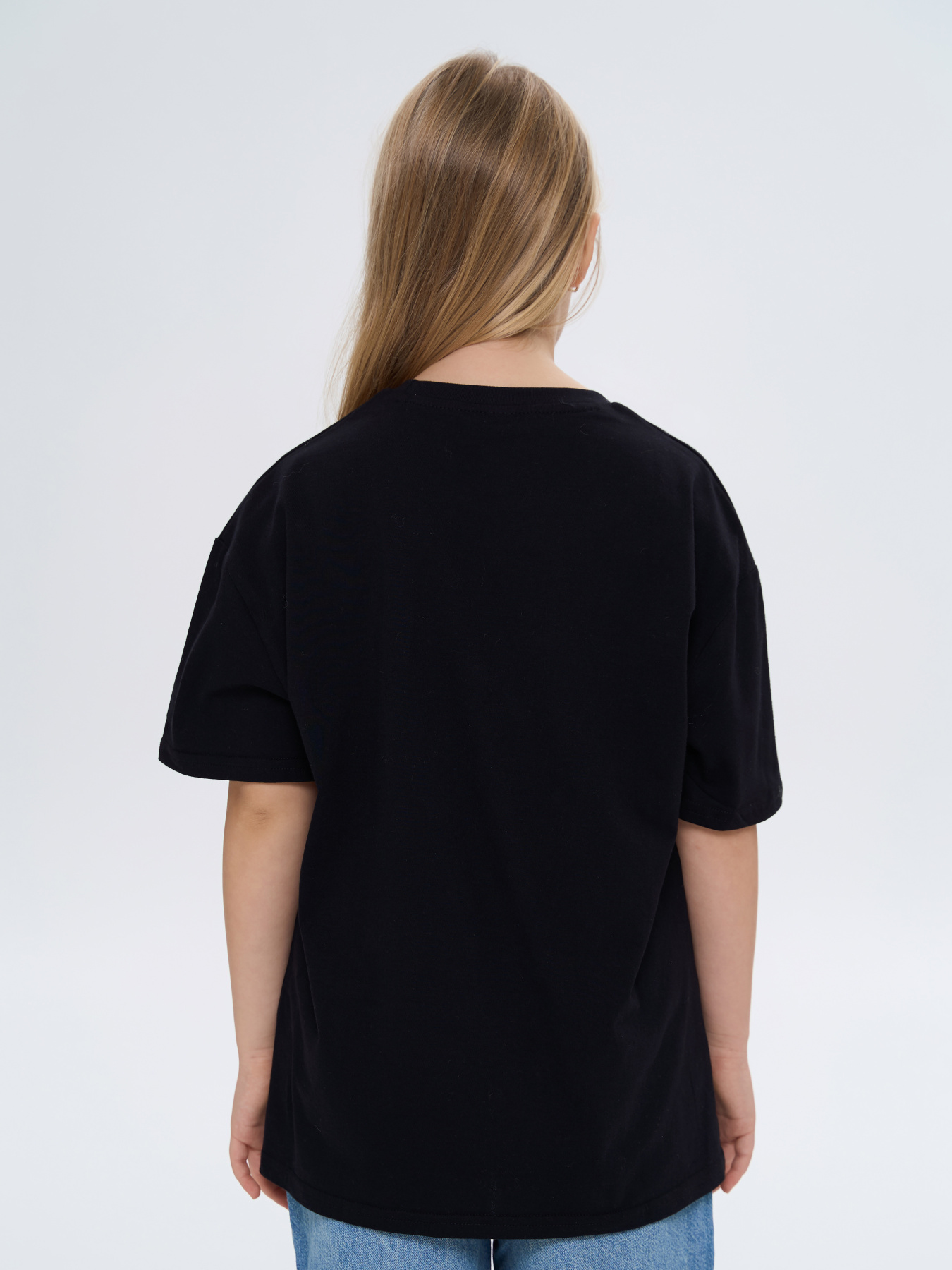 Футболка дитяча однотонна чорна модель 240250_black Фото