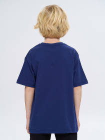 Футболка дитяча однотонна синя модель 240250_evening_blue Фото