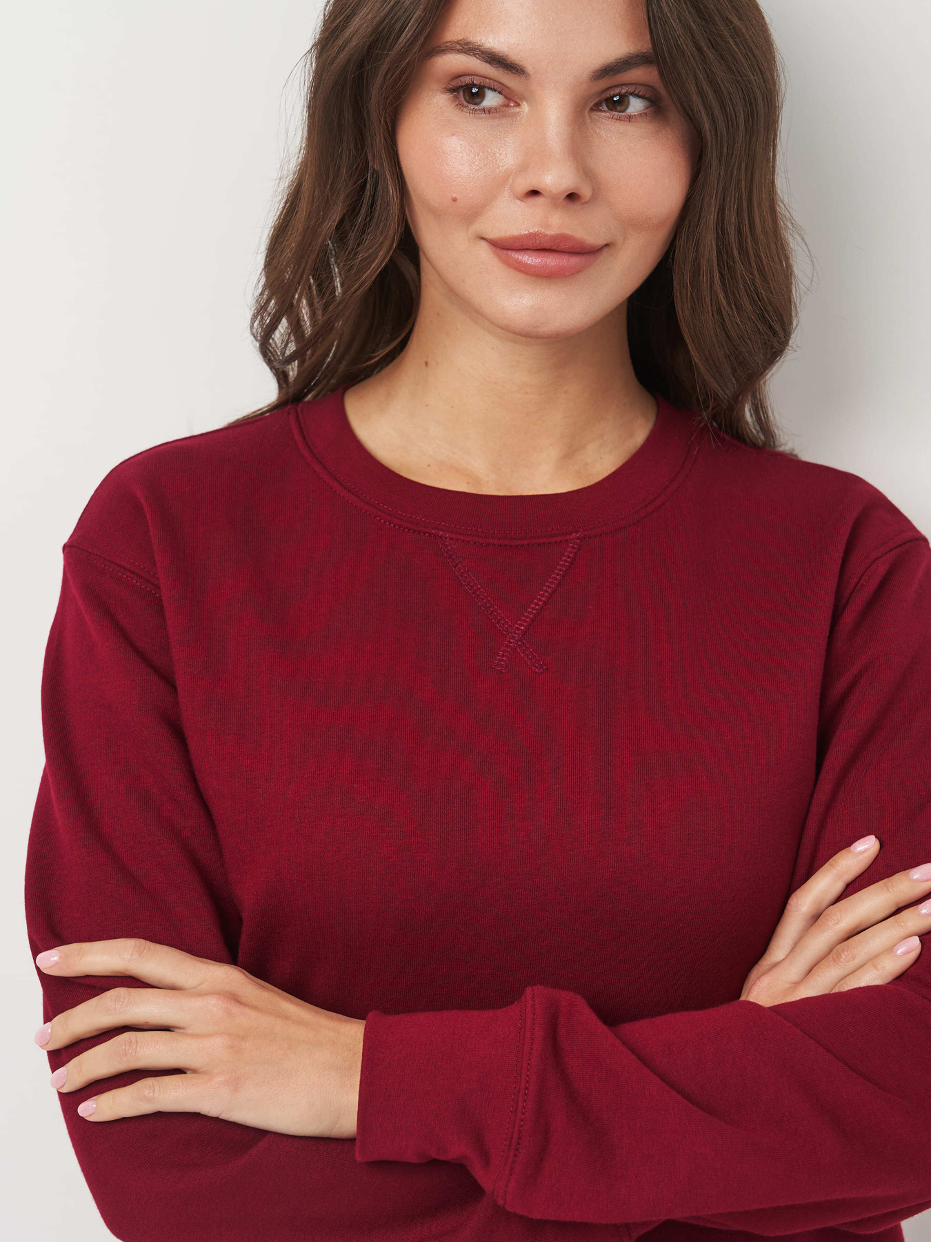 Світшот Роза модель 231024_burgundy Фото