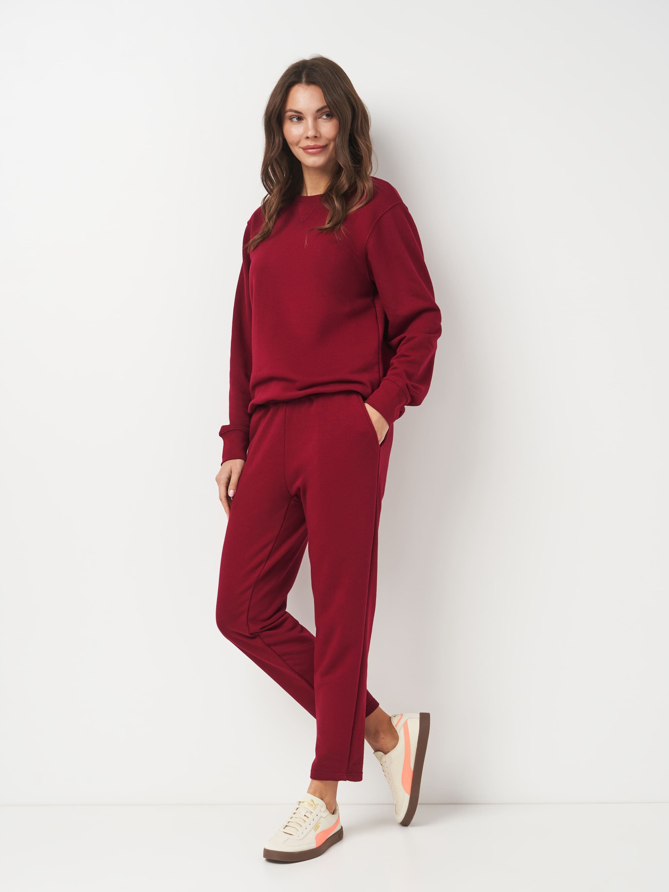 Світшот Роза модель 231024_burgundy Світшот Роза модель 231024_burgundy Фото