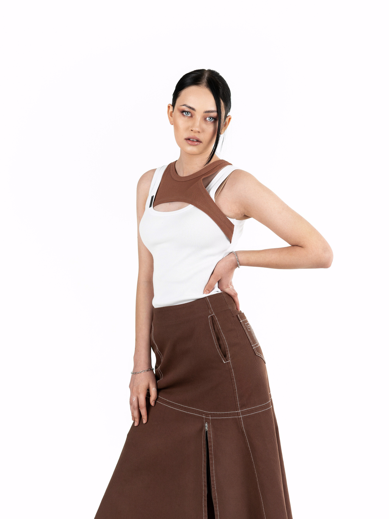 Юбка миди 7/11 Seven Eleven модель SE25SkAsm_Br Фото