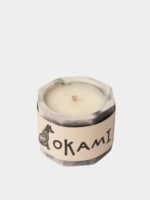 «Жареный кокос» Okami, ароматическая свеча серый мрамор, 35 мл Okami модель 792649108062 Фото